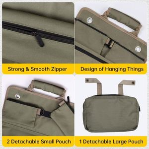 Muestra gratuita: Bolsa enrollable de lona al por mayor para herramientas, bolsa de coche con bolsillos pequeños, organizador multiusos para herramientas de reparación. - Product Image 5
