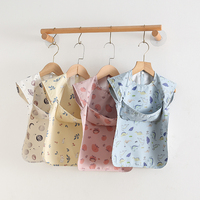 Bavoirs pour bébé en PU, imperméables et résistants à l'huile, fermeture à bouton - Faciles à nettoyer, réutilisables, tailles S/M/L, vente en gros OEM