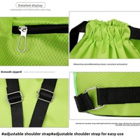 Sac à dos promotionnel unisexe en polyester avec cordon de serrage, capacité 20-35L, personnalisable avec logo, pour le rangement de ballons de basketball et de football
