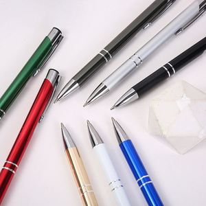 16 Promotional Stationery Logo Custom Colorful Ballpoint Pen Wholesale Black <b>Green</b> <b>Gift</b> Plastic Pen for Hotel - Product Image 1