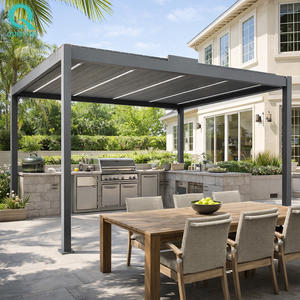 Pergola de jardin QINGYING en aluminium 4x4 pour l'extérieur - Product Image 1