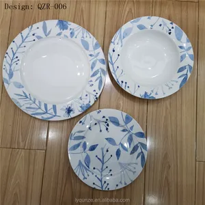 QUEENZA 12pcs ceramic dishes / ceramic porcelain dinner set /Cheap Porcelain Dishes Set