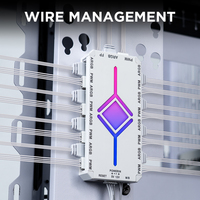 Hub de ventilateur magnétique PWM blanc à 1 à 9 ports à bas prix avec télécommande pour hub ARGB pour ordinateur de bureau - En stock