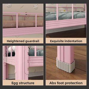 Soins de l'après-midi lits superposés à cadre en fer élevé-bas pour garçons filles maternelle lits de sieste école primaire dortoir usine directe - Product Image 4