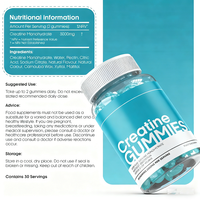 Gummies de créatine monohydrate personnalisées OEM/ODM pour la marque, compléments sportifs et de santé, saveurs personnalisées