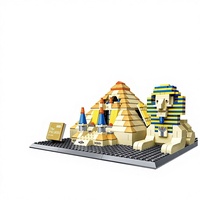 Wange Plastik ABS Bausteine Berühmtes Wahrzeichen-Modell Kleinteilige Zusammengesetzte Spielzeug-Bausteine 4210 Gizeh-Pyramide Kairo Ägypten Lehrreiches Spielzeug