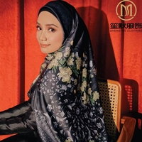 2024 été personnalisé nouveau Style foulard en soie femmes grand carré en soie cadeau imprimé Satin écharpe
