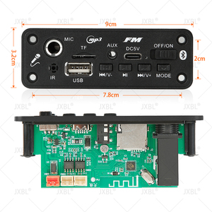 Amplificador de 5W DC 5V MP3 WMA placa decodificadora micrófono <span class=keywords><strong>Bluetooth</strong></span> 5,0 Audio USB TF Radio 5W FM receptor coche música 3 W MP3 grabación - Product Image 4