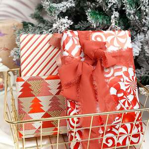Factory Wholesale 80gsm 70*200cm <b>Christmas</b> <b>Luxury</b> Gift Packaging <b>Paper</b> Gift <b>Wrapping</b> <b>Paper</b> Custom Gift Wrap - Product Image 5