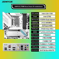 JGINYUE Z790M Snow Dream DDR4 carte mère PC de jeu de bureau prend en charge les processeurs de plate-forme Intel 12e/13e génération LGA1700