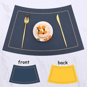 แผ่นรองจานหนังสั่งทำโลโก้โรงงาน แผ่นรองโต๊ะอาหารตกแต่ง ป้องกันความร้อน - Product Image 3