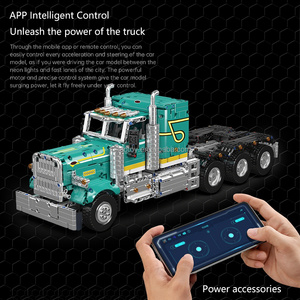 MOULD <span class=keywords><strong>KING</strong></span> 13201 Juego de Bloques de Construcción de Plástico, Rompecabezas, Juguetes de Ingeniería, Modelo de Auto, Camión Americano <span class=keywords><strong>Peter</strong></span>, Set de Bloques de Construcción - Product Image 5