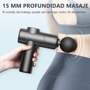Masseur corporel électrique mini populaire, pistolet de massage musculaire à percussion profonde, 30/99 niveaux de vitesse, 4 têtes de massage, myofascial, 1200 mAh - Product Image 3