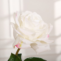 Rose artificielle rose à tige unique, toucher réel, en latex, pour mariage, décoration de table, bouquet de fausses roses en gros
