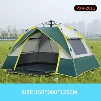 Tente de réunion familiale portable Oxford imperméable à ouverture rapide, adaptée aux enfants, toutes saisons, 2 chambres, 1 séjour, protection solaire