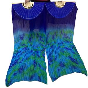 بيستدانس الخيزران طويلة التعادل صبغ الحجاب المشجعين راقصة البطن الرقص الحقيقي الحرير المشجعين الحجاب أوم - Product Image 6