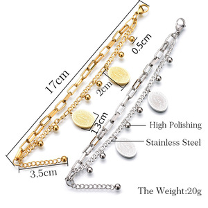 Pulsera de Acero Inoxidable con Amuletos de Mano de Fátima Hamsa Turca Antigua, Chapado en Oro de 14K, Amuleto de Perla Ojo Turco, Joyería para Mujer - Product Image 6