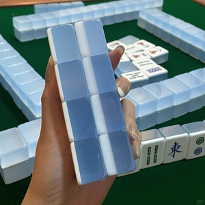 Juego de Mahjong de Lujo Personalizado en Acrílico Azul Moderno <span class=keywords><strong>con</strong></span> Cristales de Hong Kong, 144/166 Fichas, <span class=keywords><strong>Ajedrez</strong></span>/Cartas, Regalo para el Hogar - Product Image 4