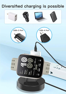 Cargador Magnético USB 2 en 1 Portátil para Relojes Inteligentes <span class=keywords><strong>Amazfit</strong></span> Bip 6/<span class=keywords><strong>Amazfit</strong></span> <span class=keywords><strong>Active</strong></span> 2 Square/<span class=keywords><strong>Active</strong></span> 2, Base de Carga - Product Image 4