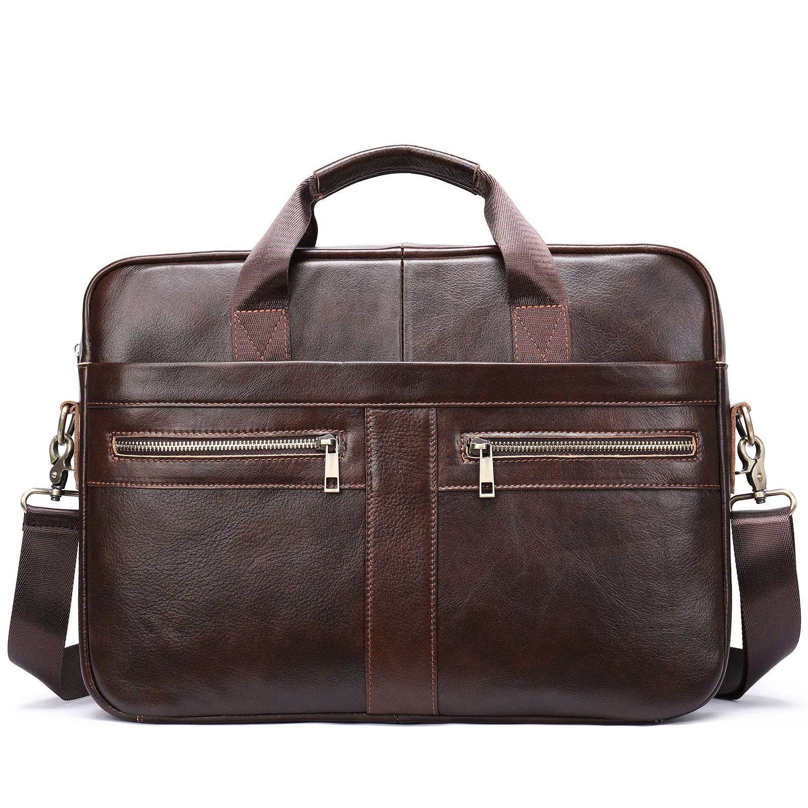 Men's messenger bags briefcase crossbody man leather office handbags for mens custom genuine leather bag
