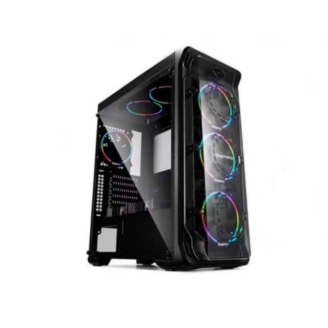 Case Desktop Computer Games Full Side Transparent Gaming case Pc Computer Gaming Casing with Fans