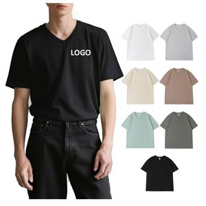 Wholesale Summer Quick Dry Black <b>T</b> <b>Shirt</b> Custom Logo <b>Oversized</b> Men's <b>T</b> <b>Shirts</b> Casual <b>V</b> <b>Neck</b> <b>T</b> <b>Shirts</b> for Men - Product Image 1