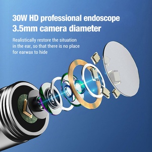 Otoscope intelligent sans fil HD, mini nettoyeur d'oreilles visuel, outil électrique d'élimination du cérumen avec caméra - Product Image 3