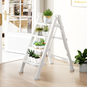 Escalera Plegable de 4 Peldaños, Portátil, Tipo A, Reforzada, con Peldaños Antideslizantes para Uso Doméstico - Product Image 5