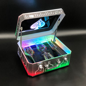 Máquina Dispensadora de Vino Iluminada con LED, de Acrílico, para Uso en Bares, con Diseño de As de Espadas - Product Image 1