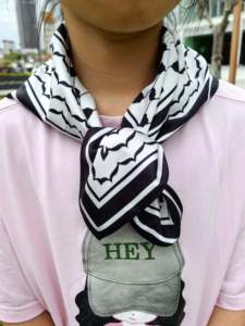 Pañuelo con patrones de Keffiyeh rojo palestino, diadema de pañuelo palestino, diadema de <span class=keywords><strong>Jordan</strong></span> de sandía - Product Image 2