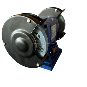 Meuleuse d'atelier industrielle pour l'affûtage d'outils de coupe avec deux meules et écrans de protection – Machine de meulage industrielle - Product Image 4
