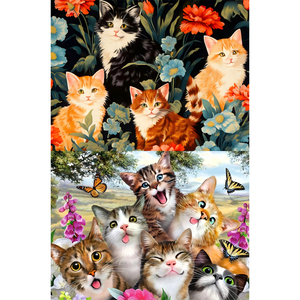 Motif animal 5d Diy Animal Diamond Painting Cute Cats Kitty Full Drill Diamond Painting Sets for Adults and Kids Home Decor - Product Image 1