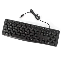 Keyboard dan Mouse USB Berkabel Murah untuk Bisnis, Tersedia Tata Letak Rusia/Prancis/Korea/Spanyol/Portugis, Ready Stock