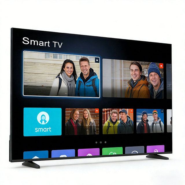 75 Inch Large Screen Frameless Television AC 110V to 240V Smart LED TV for Commercial Use