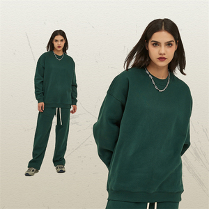 Pull-over décontracté oversize pour hommes de haute qualité sweat-shirt à col rond personnalisé en coton avec épaule tombante lavée Vintage pour l'automne - Product Image 1