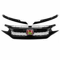 Grille de calandre d'admission d'air avant pour Honda Civic 10ème génération 2016-2021, accessoires de carrosserie extérieure modifiés