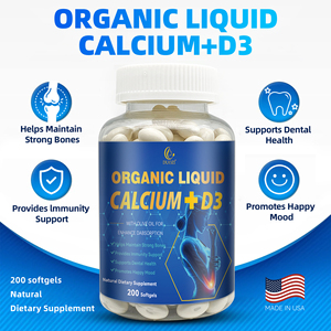 Integratore Liquido di Calcio + D3 Biologico OEM in Capsule Molli per Ossa Forti, Supporto Immunitario e Salute Dentale - Product Image 3