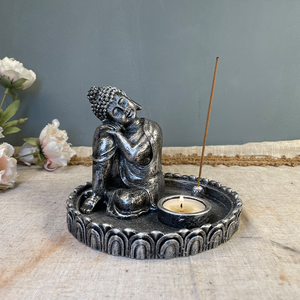Southeast Asian Sleeping Buddha Statue TGA20 <strong>Thai</strong> Candlestick Incense Seat Yoga Zen Resin Crafts Home Decoration Buddhism - Product Image 4