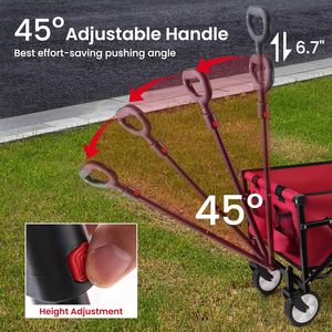 <span class=keywords><strong>Chariot</strong></span> utilitaire pliable d'extérieur - <span class=keywords><strong>Chariot</strong></span> pliable robuste pour le camping, la <span class=keywords><strong>plage</strong></span> et le jardin avec une longue poignée - Product Image 6