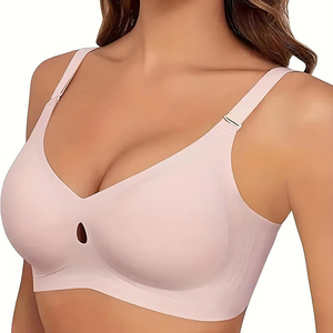 Nouveau style <span class=keywords><strong>soutien</strong></span>-<span class=keywords><strong>gorge</strong></span> sans armatures pour femme, coupe intégrale, col en V, maintien optimal, push-up, sans coutures, confortable, rembourré, lissant, pour le <span class=keywords><strong>sport</strong></span> - Product Image 5