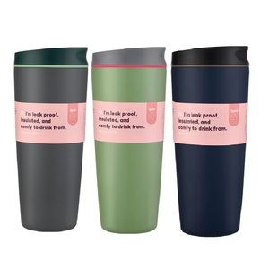 Lot de 12oz de tasses isothermes modernes en acier inoxydable 18/8 à double paroi, sans BPA, portables, pour <span class=keywords><strong>voiture</strong></span> - Product Image 1