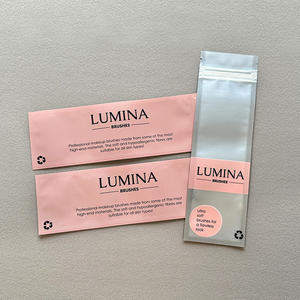 Bolsas de mylar con cepillo para ventana, bolsas reutilizables y resellables, color rosa - Product Image 1