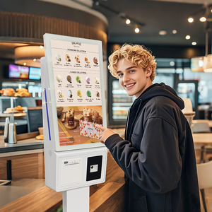 Kiosco de Autoservicio con Pantalla Táctil Capacitiva de 21.5 Pulgadas y 10 Puntos, Fácil de Usar <span class=keywords><strong>para</strong></span> Restaurantes y Tiendas de Servicio Rápido, con Certificación CE y RoHS, Precio OEM - Product Image 5