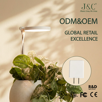 Lampe LED pour plantes d'intérieur, bord de pot rond, 10W 3500K avec adaptateur, variateur 5 niveaux, haute efficacité, OEM ODM, culture de plantes