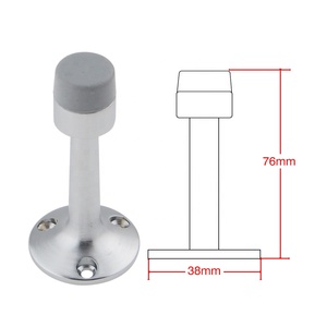 Alliage <span class=keywords><strong>de</strong></span> zinc perle Chrome Rose fixe motif cylindrique plinthe support <span class=keywords><strong>de</strong></span> <span class=keywords><strong>porte</strong></span> mural pare-chocs en caoutchouc pour hôtels cuisines - Product Image 4