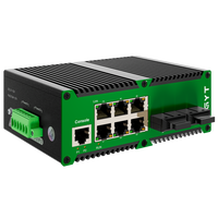 Switch PoE Industrial de 6 Puertos 100/1000 con 2 Puertos de Fibra 802.3af/at 3W por Puerto para Cámaras IP y Puntos de Acceso Inalámbricos