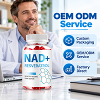Complément alimentaire en bonbons gélifiés OEM ODM NAD Plus Resvératrol pour améliorer l'immunité, 120 g, marque privée, vieillissement sain, bien-être quotidien
