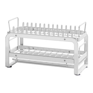 Tiroir coulissant Double niveau sous les organisateurs d'évier glisser plaque bol étagère de <span class=keywords><strong>rangement</strong></span> armoires de <span class=keywords><strong>cuisine</strong></span> étagères coulissantes - Product Image 6