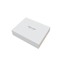 Caja de Regalo Rígida Blanca Plegable de Papel Personalizada para Vestidos, Caja de Regalo Magnética para Bufandas, Caja de Almacenamiento para Camisetas y Prendas
