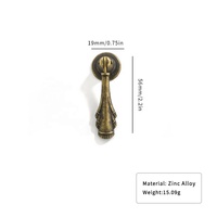 Poignée de tiroir à trou unique réglable minimaliste antique européen vintage pour armoire à chaussures rétro utilisation en entrepôt